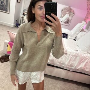 J. Crew Taupe Cashmere Sweater